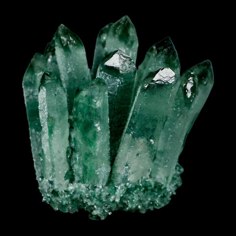 3.9" Green Phantom Ghost Quartz Crystal, Chlorite Cluster Mineral Specimen - Fossil Age Minerals