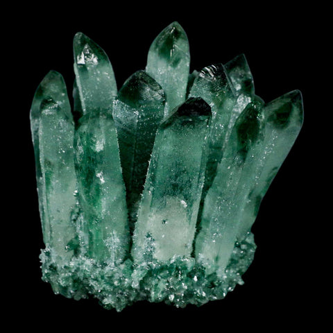 3.9" Green Phantom Ghost Quartz Crystal, Chlorite Cluster Mineral Specimen - Fossil Age Minerals