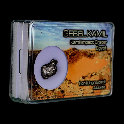 0.6" Gebel Kamil Egypt Meteorite Specimen 5000 Yrs Old Meteorites 4.19 Grams Display - Fossil Age Minerals