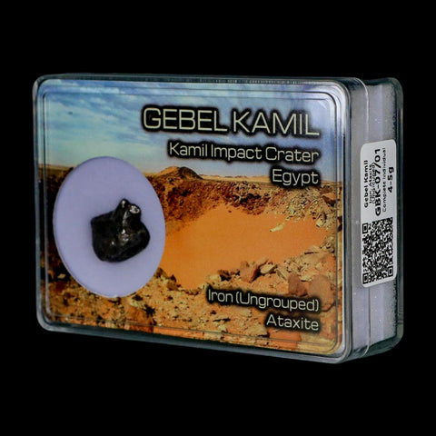 0.6" Gebel Kamil Egypt Meteorite Specimen 5000 Yrs Old Meteorites 4.19 Grams Display - Fossil Age Minerals