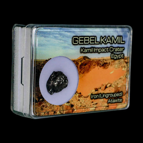 0.6" Gebel Kamil Egypt Meteorite Specimen 5000 Yrs Old Meteorites 4.53 Grams Display - Fossil Age Minerals