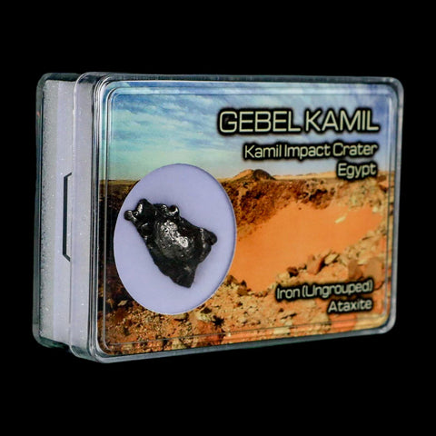 1" Gebel Kamil Egypt Meteorite Specimen 5000 Yrs Old Meteorites 4.87 Grams Display - Fossil Age Minerals