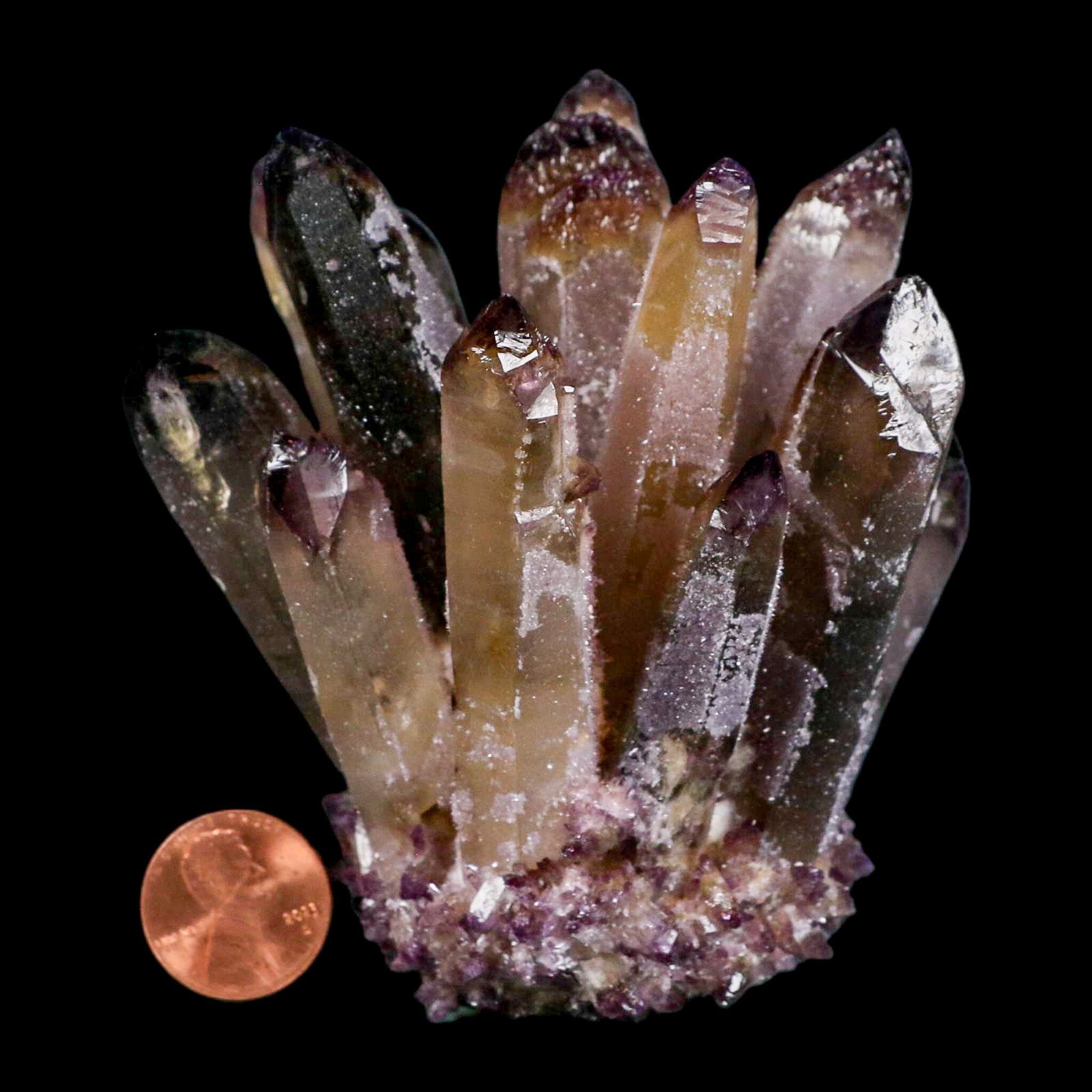 3.4" Purple Phantom Ghost Quartz Crystal, Chlorite Cluster Mineral Specimen - Fossil Age Minerals