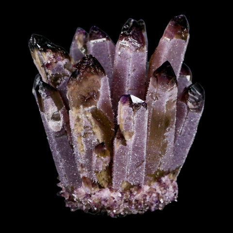 4" Purple Phantom Ghost Quartz Crystal, Chlorite Cluster Mineral Specimen - Fossil Age Minerals