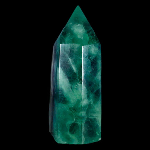 2.7" Rainbow Fluorite Crystal Mineral Specimen Natural Cut Polished Side Point Tower - Fossil Age Minerals