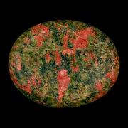 2" Unakite Green Epidote Pink Orthoclase Polished Worry Palm Stone Mineral Specimen