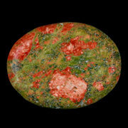 2" Unakite Green Epidote Pink Orthoclase Polished Worry Palm Stone Mineral Specimen