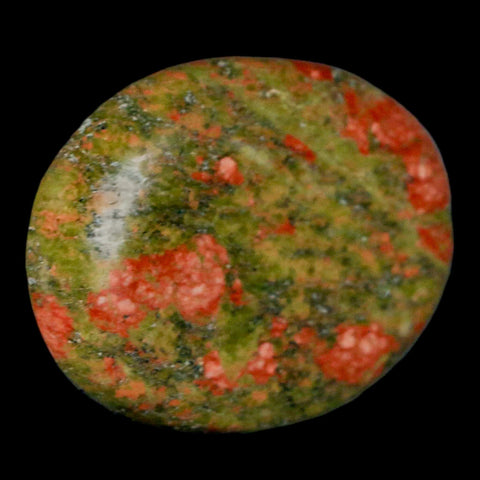 2" Unakite Green Epidote Pink Orthoclase Polished Worry Palm Stone Mineral Specimen - Fossil Age Minerals