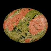 2" Unakite Green Epidote Pink Orthoclase Polished Worry Palm Stone Mineral Specimen
