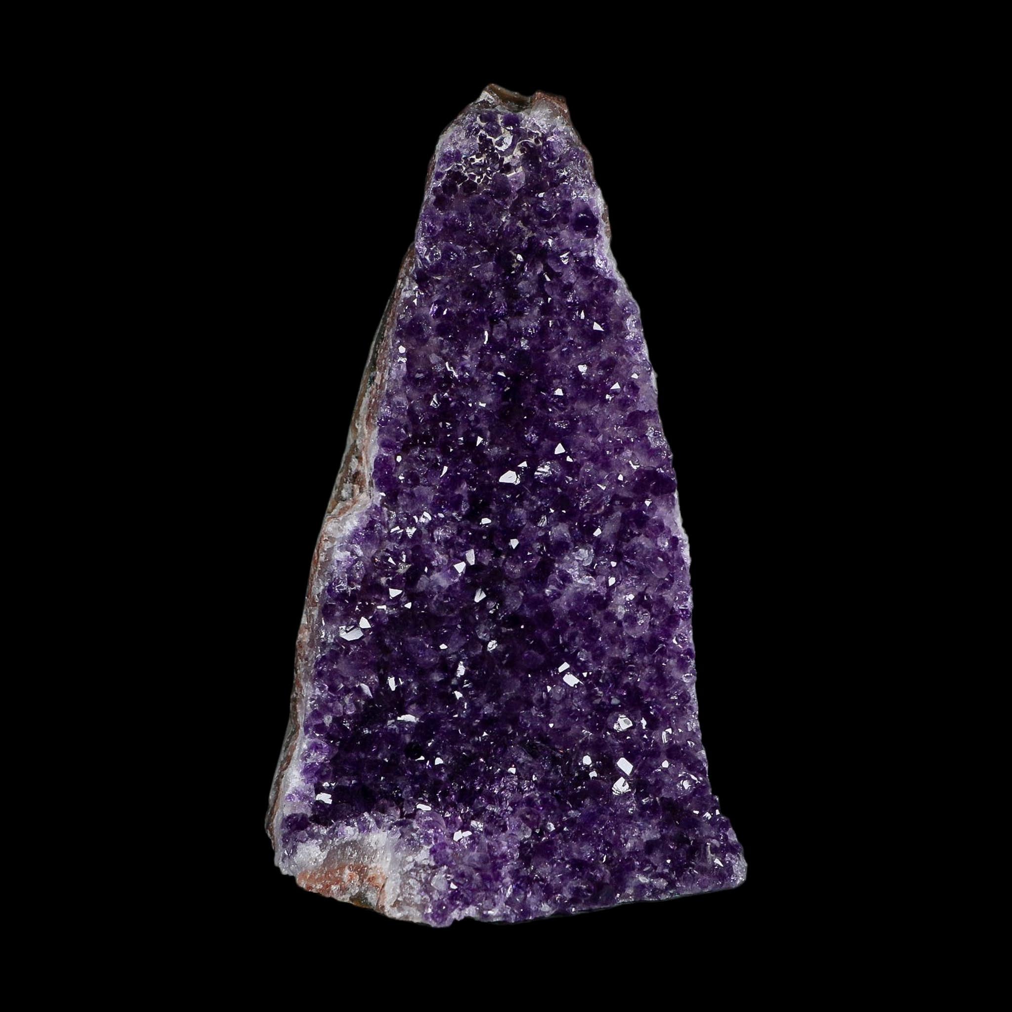 7.1" Rough Purple Amethyst Crystal Cluster Mineral Specimen Brazil Self Standing