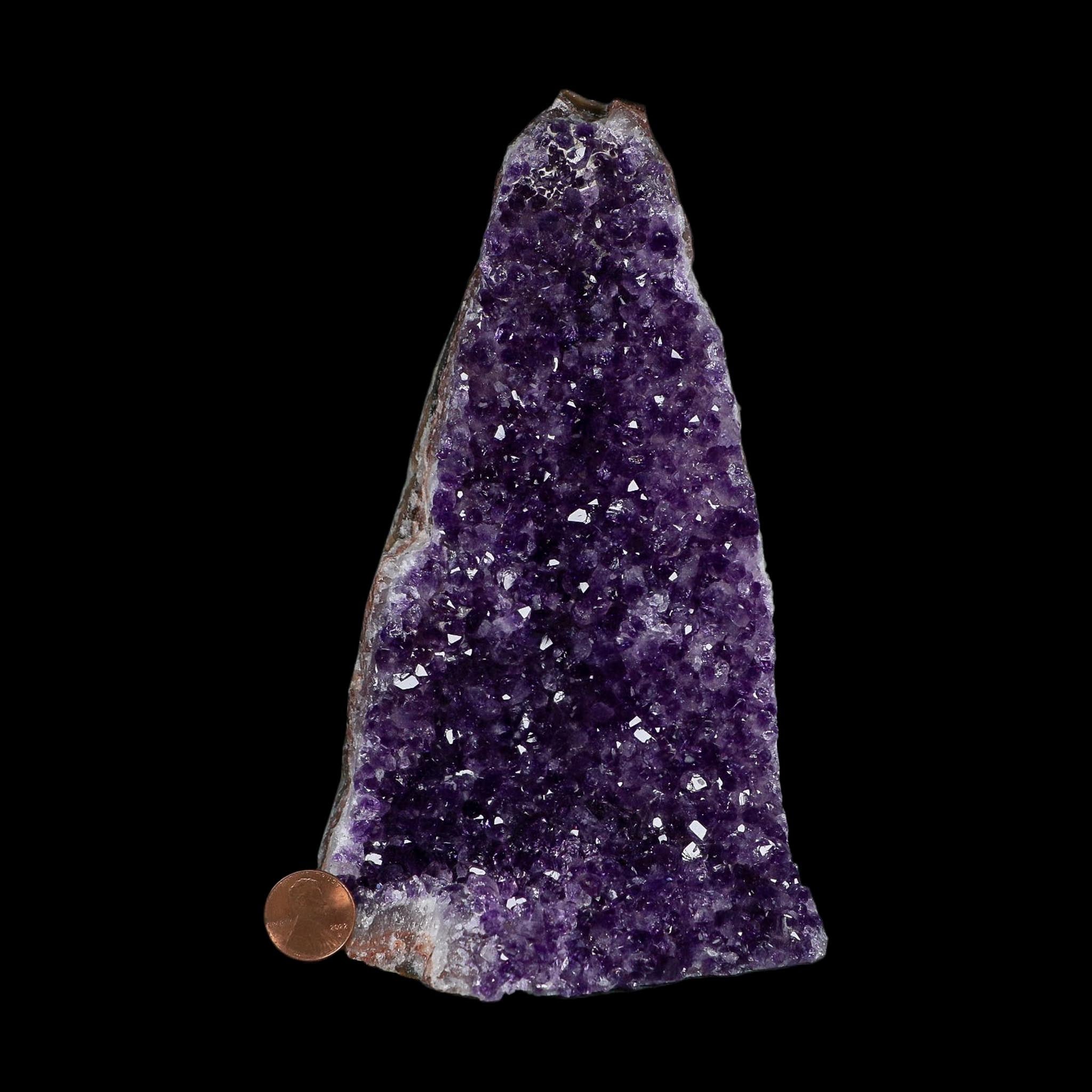 7.1" Rough Purple Amethyst Crystal Cluster Mineral Specimen Brazil Self Standing