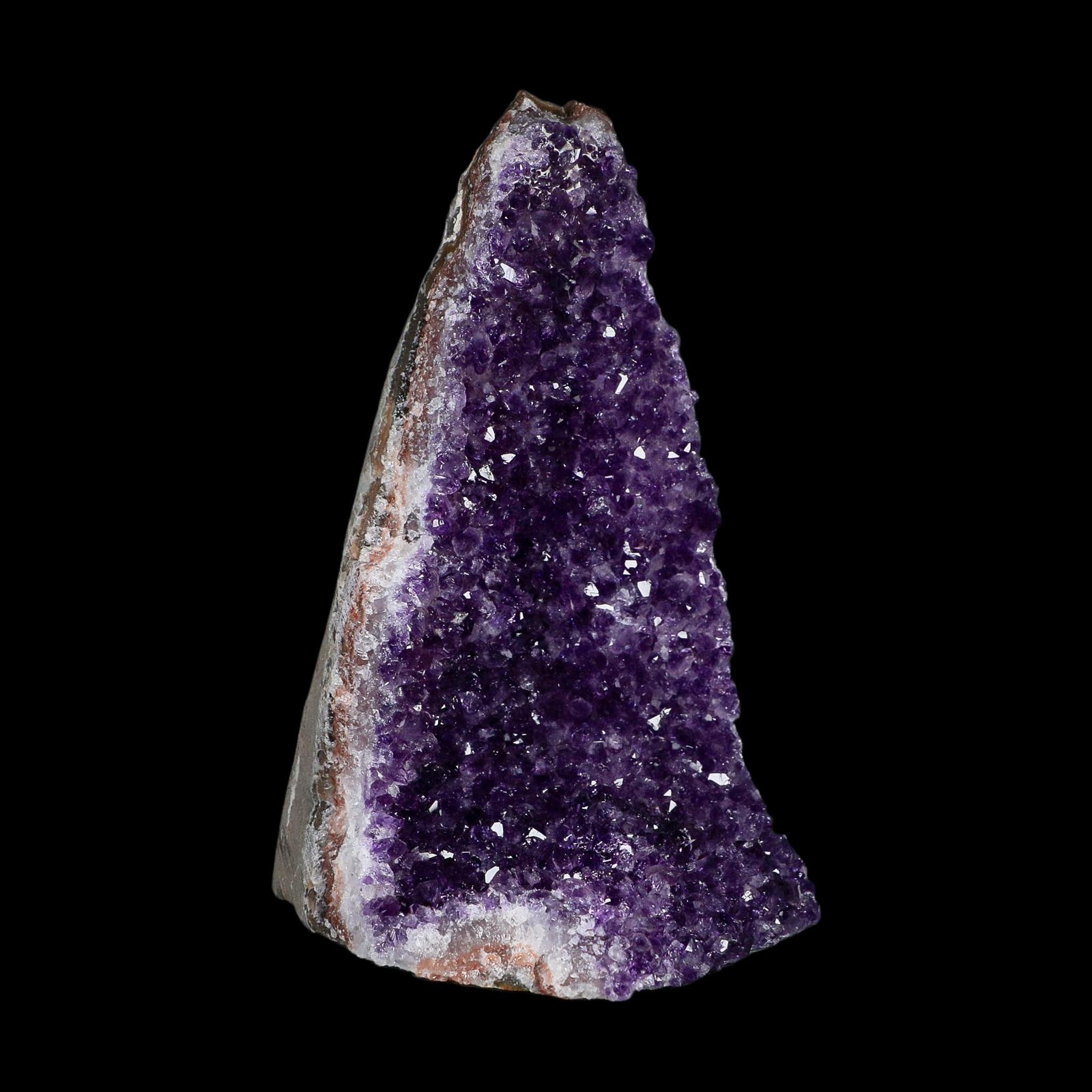 7.1" Rough Purple Amethyst Crystal Cluster Mineral Specimen Brazil Self Standing