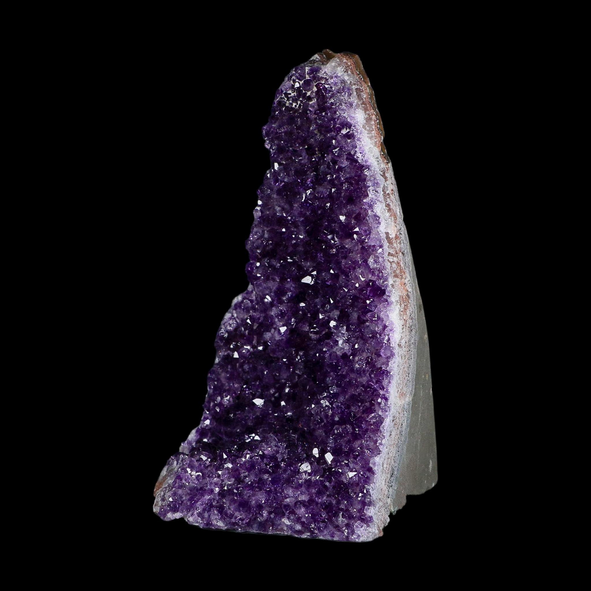 7.1" Rough Purple Amethyst Crystal Cluster Mineral Specimen Brazil Self Standing