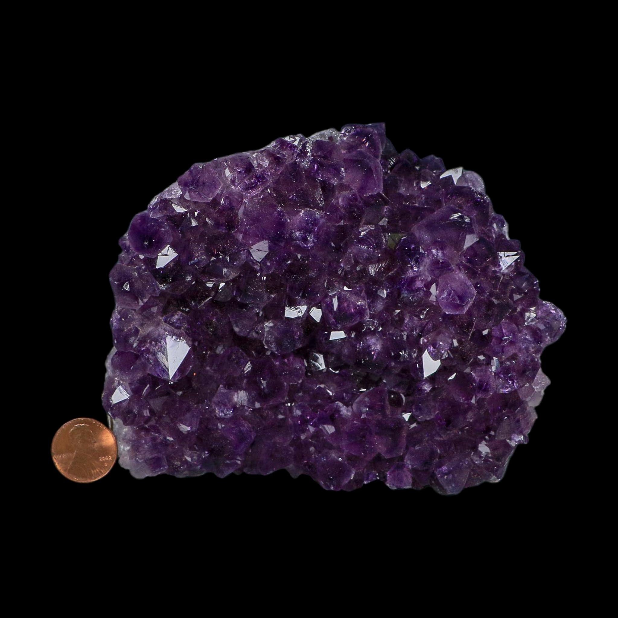 4.8" Rough Purple Amethyst Crystal Cluster Mineral Specimen Brazil Self Standing
