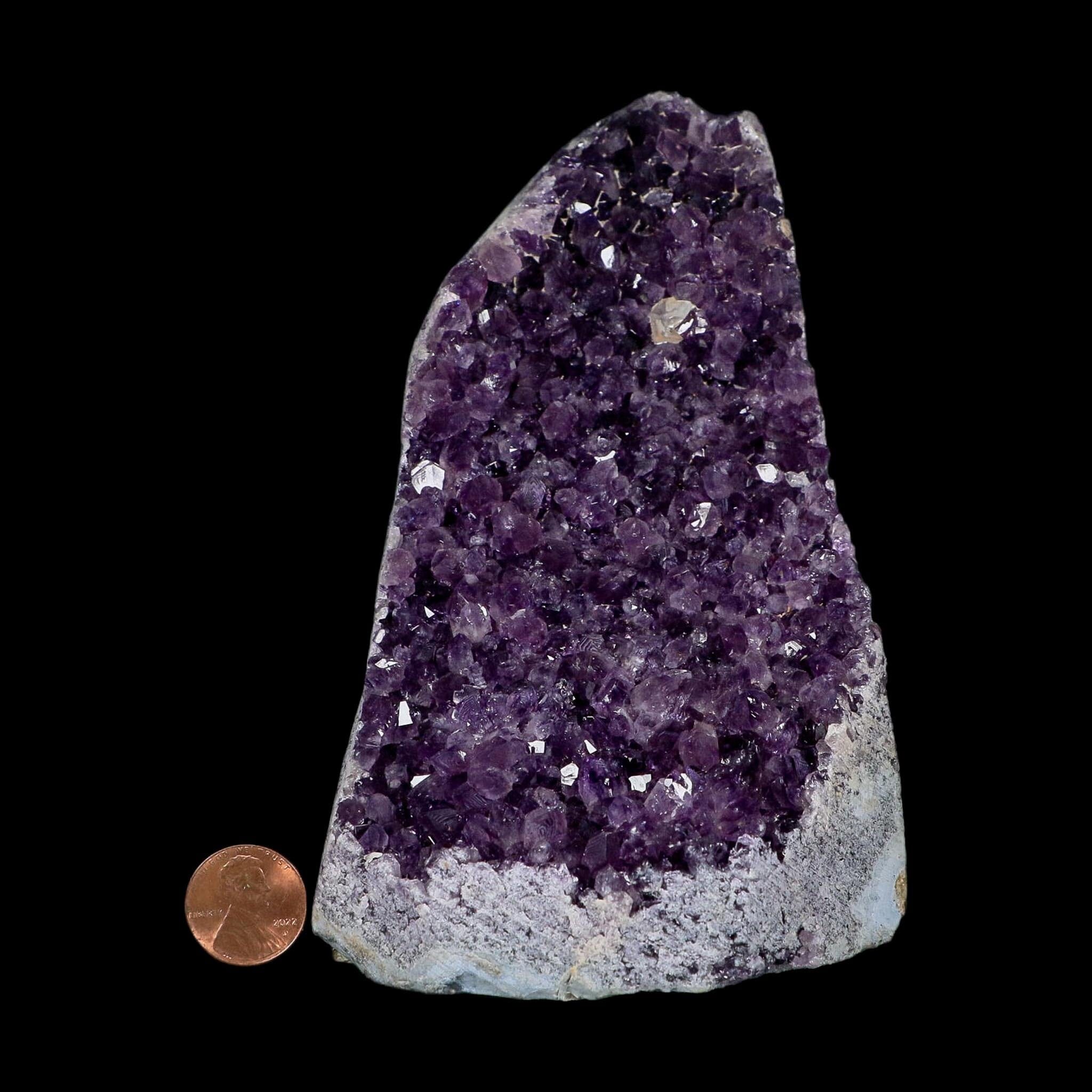 5.2" Rough Purple Amethyst Crystal Cluster Mineral Specimen Brazil Self Standing
