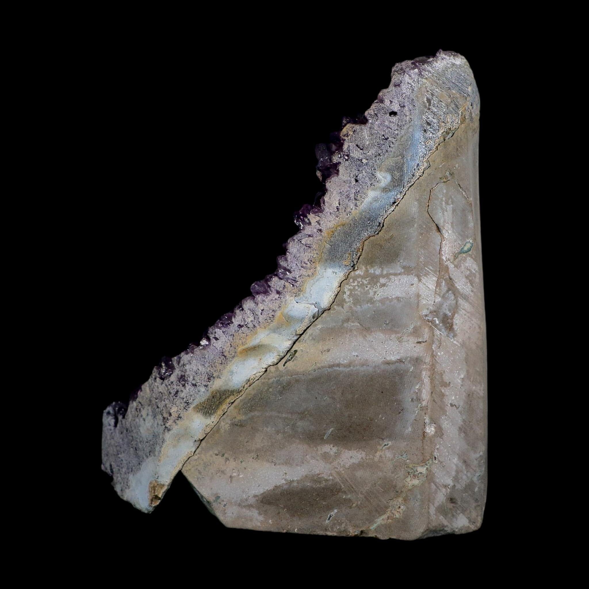 5.2" Rough Purple Amethyst Crystal Cluster Mineral Specimen Brazil Self Standing