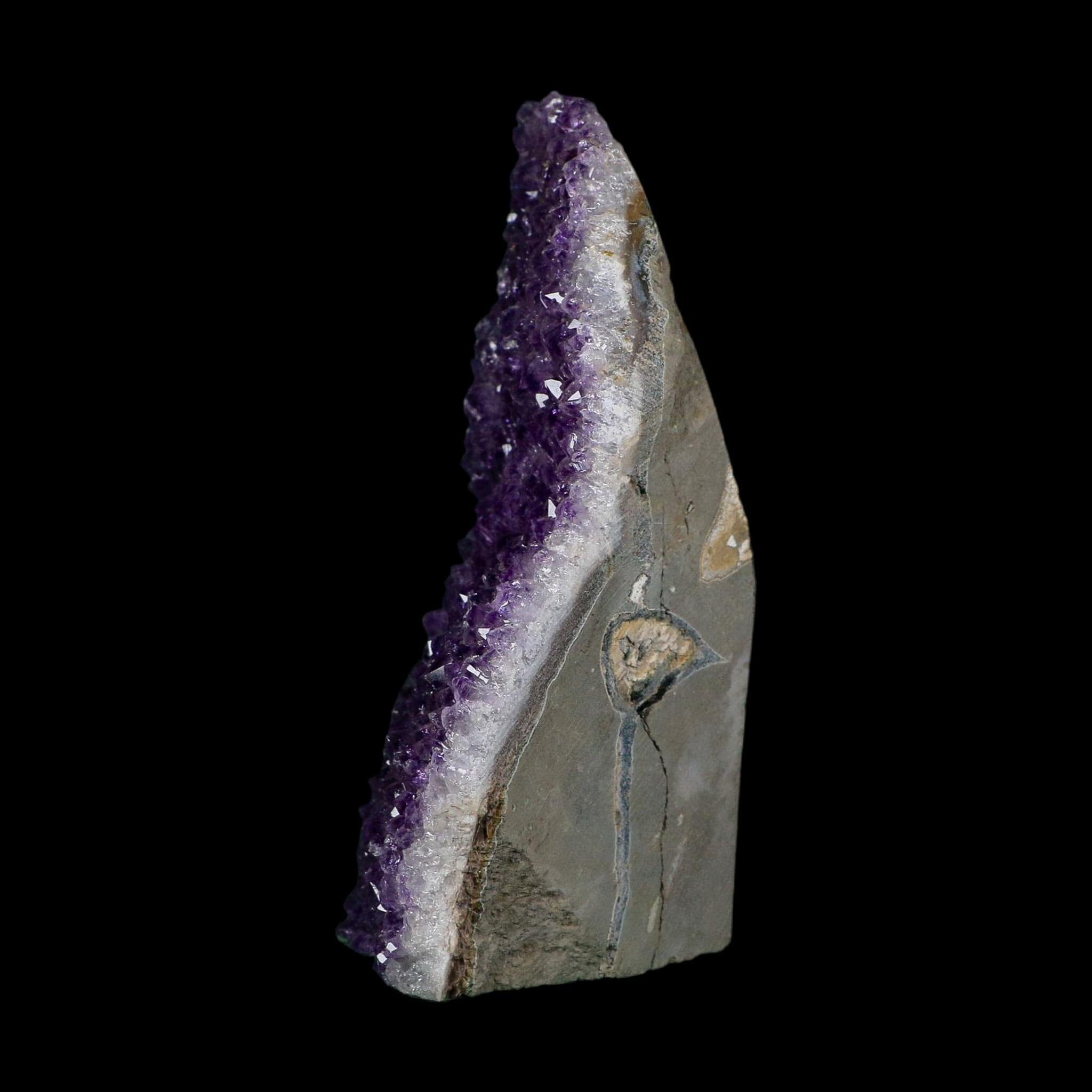 5.3" Rough Purple Amethyst Crystal Cluster Mineral Specimen Brazil Self Standing