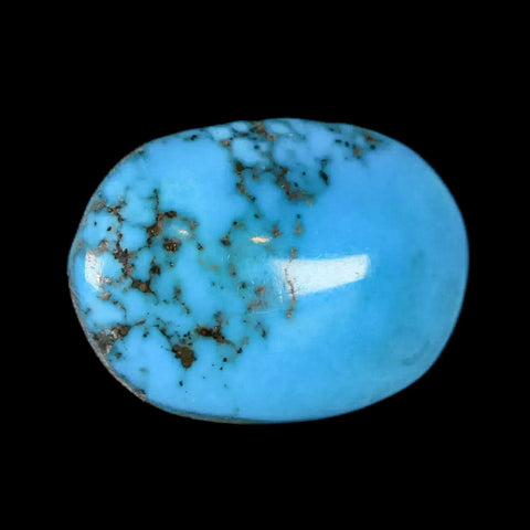 1.1" Natural Polished Teal Turquoise Gemstone Mineral Specimen Cab - Fossil Age Minerals
