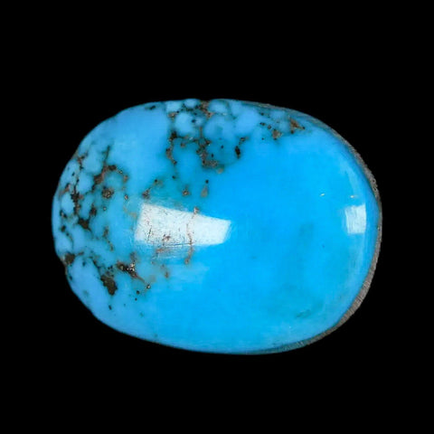 1.1" Natural Polished Teal Turquoise Gemstone Mineral Specimen Cab - Fossil Age Minerals