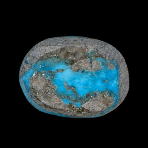 1.1" Natural Polished Teal Turquoise Gemstone Mineral Specimen Cab - Fossil Age Minerals