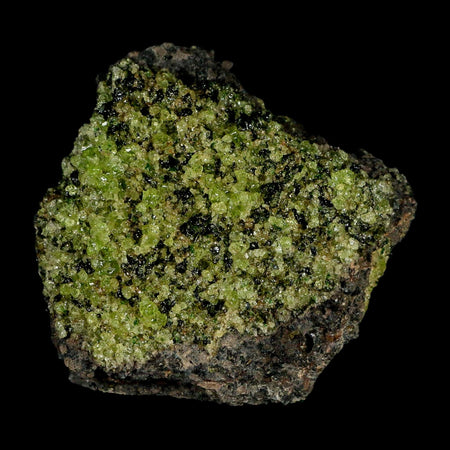 3.1" Natural Emerald Peridot And Chromium Crystals Minerals On Volcanic Rock Gila, AZ