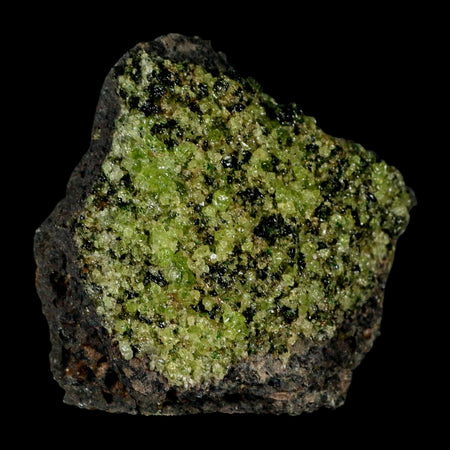 3.1" Natural Emerald Peridot And Chromium Crystals Minerals On Volcanic Rock Gila, AZ