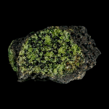 3.5" Natural Emerald Peridot And Chromium Crystals Minerals On Volcanic Rock Gila, AZ
