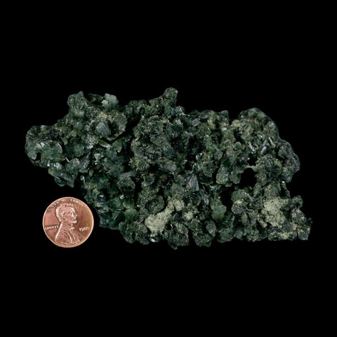 4.3" Rough Dark Green Prehnite Crystal Mineral Specimen Location Imilchil, Morocco - Fossil Age Minerals