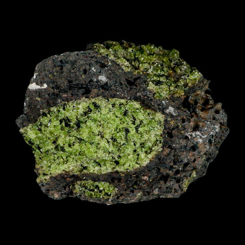 4.1" Natural Emerald Peridot And Chromium Crystals Minerals On Volcanic Rock Gila, AZ - Fossil Age Minerals