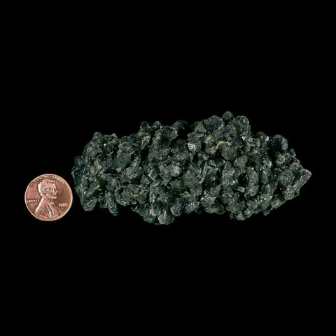 3.7" Rough Dark Green Prehnite Crystal Mineral Specimen Location Imilchil, Morocco - Fossil Age Minerals