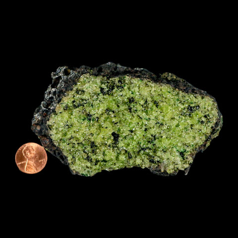 4.4" Natural Emerald Peridot And Chromium Crystals Minerals On Volcanic Rock Gila, AZ - Fossil Age Minerals