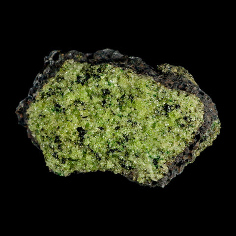 4.4" Natural Emerald Peridot And Chromium Crystals Minerals On Volcanic Rock Gila, AZ - Fossil Age Minerals
