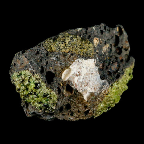 4.4" Natural Emerald Peridot And Chromium Crystals Minerals On Volcanic Rock Gila, AZ - Fossil Age Minerals