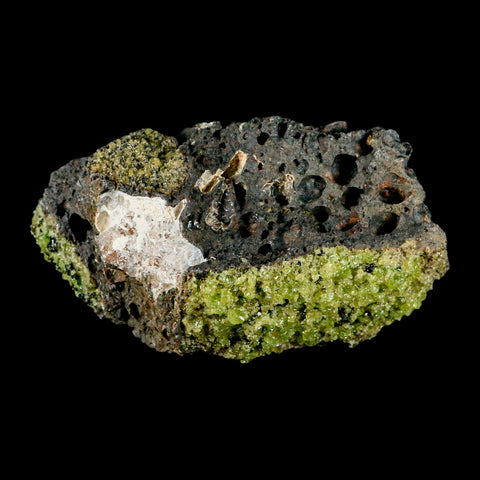 4.4" Natural Emerald Peridot And Chromium Crystals Minerals On Volcanic Rock Gila, AZ - Fossil Age Minerals