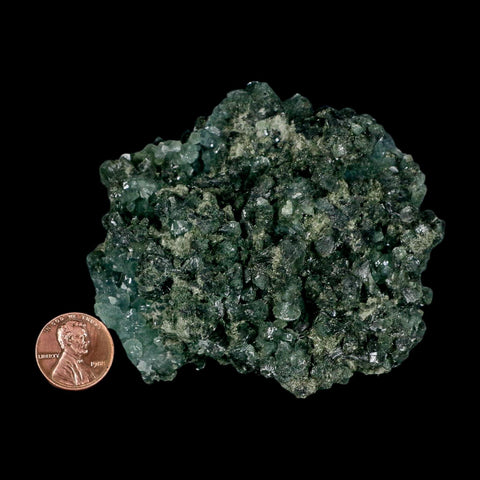 3.4" Rough Dark Green Prehnite Crystal Mineral Specimen Location Imilchil, Morocco - Fossil Age Minerals