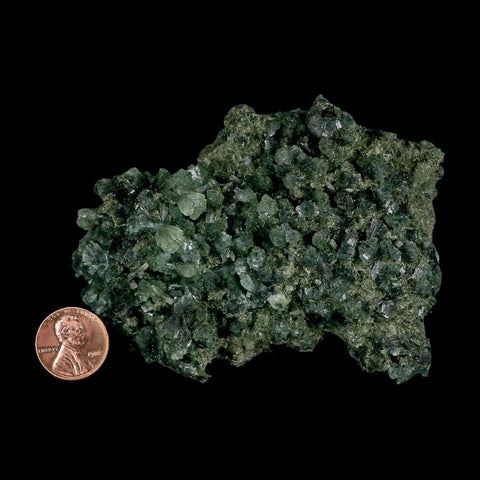 3.9" Rough Dark Green Prehnite Crystal Mineral Specimen Location Imilchil, Morocco - Fossil Age Minerals