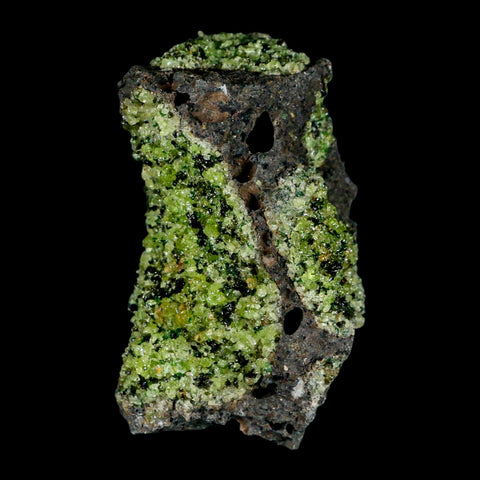 3.6" Natural Emerald Peridot And Chromium Crystals Minerals On Volcanic Rock Gila, AZ - Fossil Age Minerals