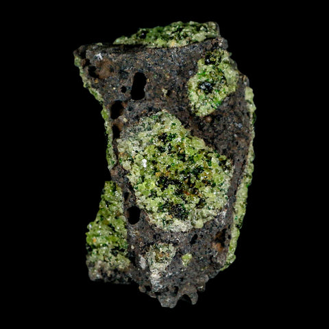 3.6" Natural Emerald Peridot And Chromium Crystals Minerals On Volcanic Rock Gila, AZ - Fossil Age Minerals