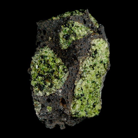 3.6" Natural Emerald Peridot And Chromium Crystals Minerals On Volcanic Rock Gila, AZ - Fossil Age Minerals
