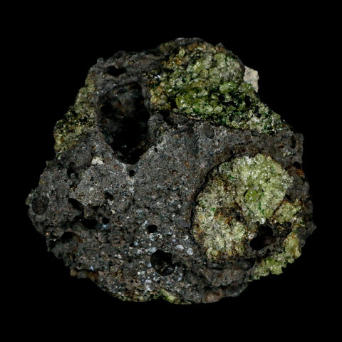 3.3" Natural Emerald Peridot And Chromium Crystals Minerals On Volcanic Rock Gila, AZ