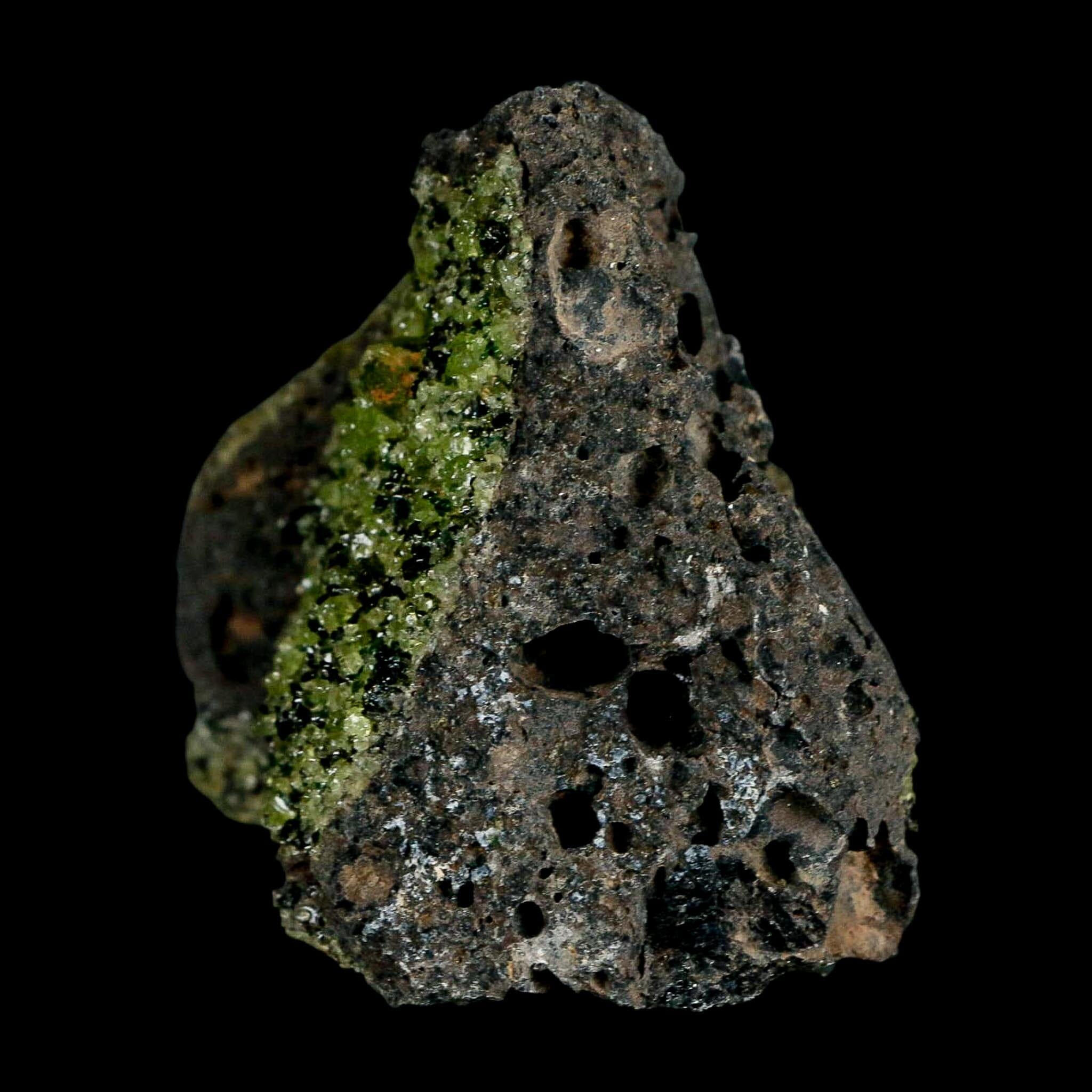 3.6" Natural Emerald Peridot And Chromium Crystals Minerals On Volcanic Rock Gila, AZ - Fossil Age Minerals