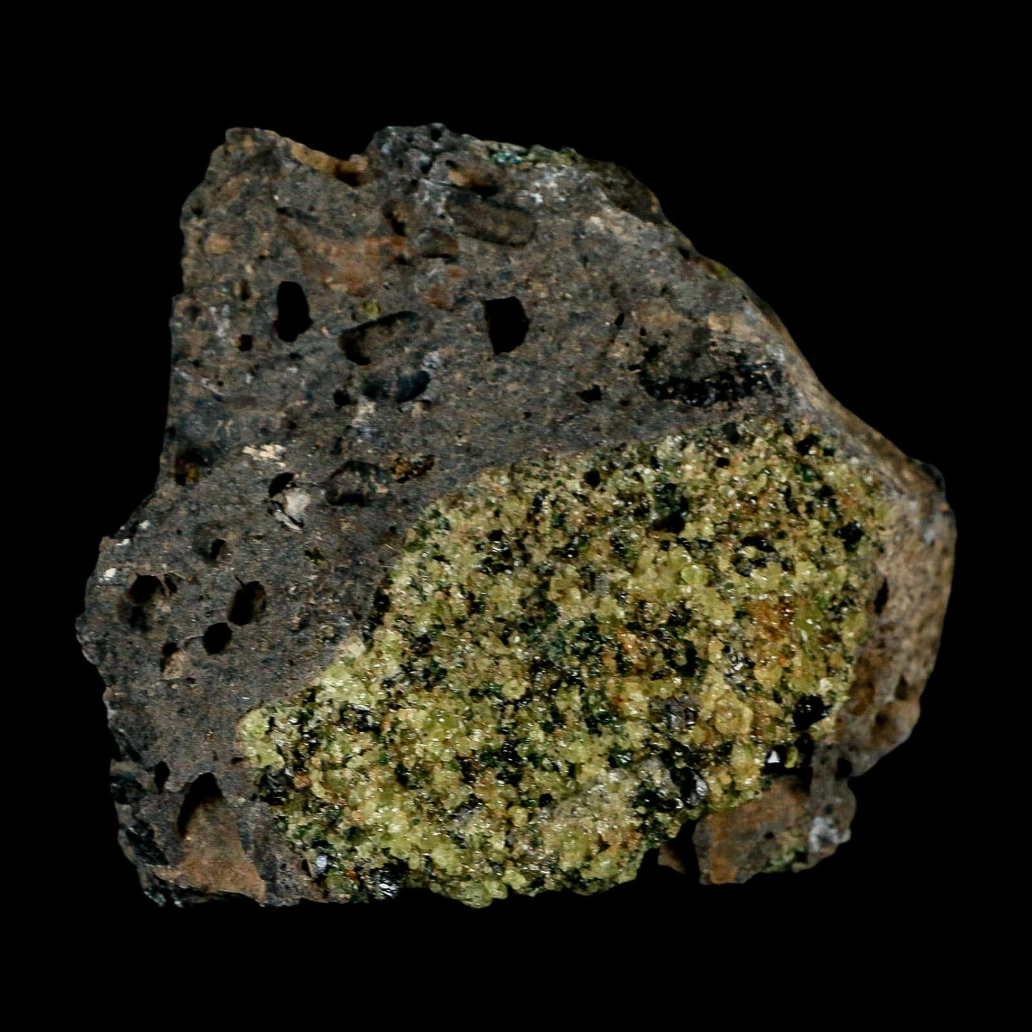 3.6" Natural Emerald Peridot And Chromium Crystals Minerals On Volcanic Rock Gila, AZ - Fossil Age Minerals