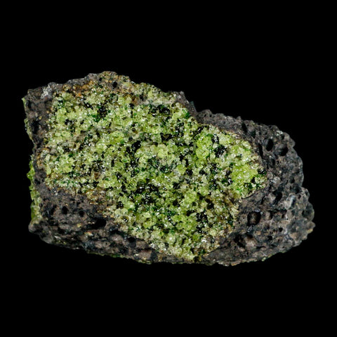 3.7" Natural Emerald Peridot And Chromium Crystals Minerals On Volcanic Rock Gila, AZ - Fossil Age Minerals