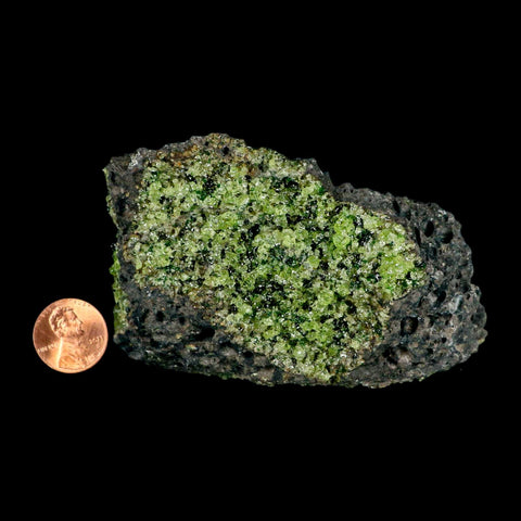 3.7" Natural Emerald Peridot And Chromium Crystals Minerals On Volcanic Rock Gila, AZ - Fossil Age Minerals