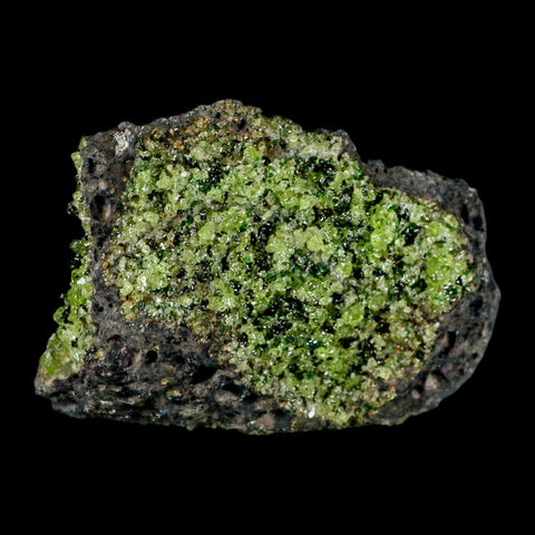 3.7" Natural Emerald Peridot And Chromium Crystals Minerals On Volcanic Rock Gila, AZ - Fossil Age Minerals