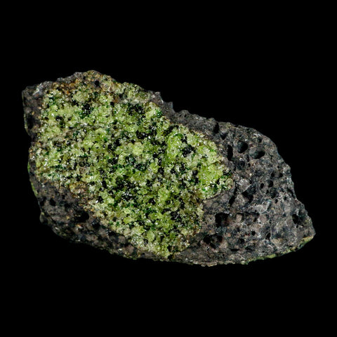 3.7" Natural Emerald Peridot And Chromium Crystals Minerals On Volcanic Rock Gila, AZ - Fossil Age Minerals