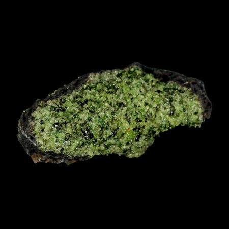 4.3" Natural Emerald Peridot And Chromium Crystals Minerals On Volcanic Rock Gila, AZ
