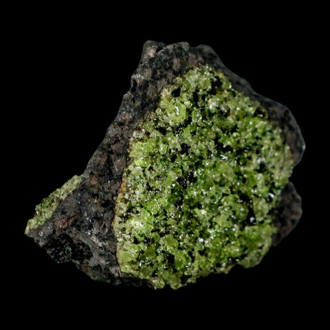 3.4" Natural Emerald Peridot And Chromium Crystals Minerals On Volcanic Rock Gila, AZ