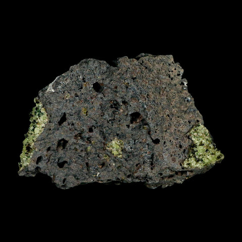 3.4" Natural Emerald Peridot And Chromium Crystals Minerals On Volcanic Rock Gila, AZ