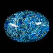 2.4" Natural Polished Blue Apatite Palm Stone Crystal Mineral Specimen Madagascar